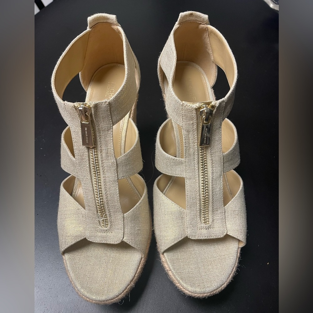 Michael Kors Damita wedge zip front sandals